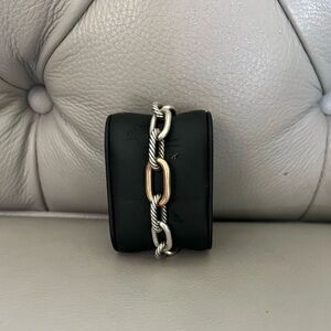 David Yurman Madison Chain bracelet in Sterling silver w/18 ct Rose 8.5mm